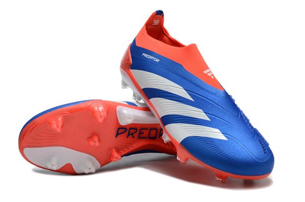 Adidas Predator Accuracy+ Lace Tongue FG lisseløs Fotballsko Blå oransje