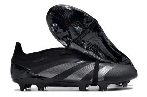 Adidas Predator Accuracy+FG Fold over Tongue Fotballsko Svart sølv